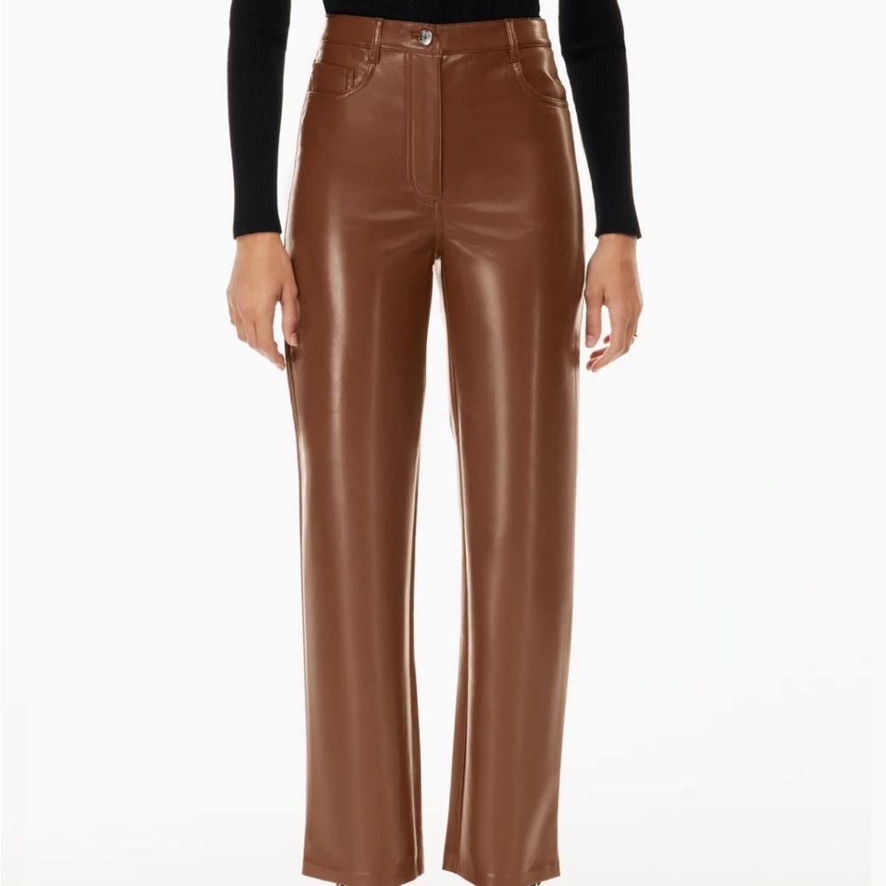 ARITZIA MELINA PANTS VEGAN LEATHER